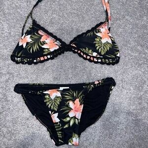 Xhilaration Tropical Print Bikini Set
